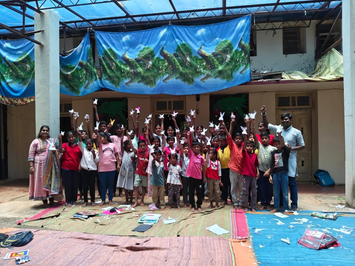 Children painting